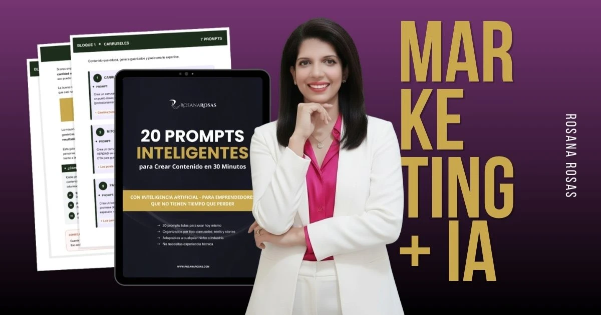 20 Prompts para Crear Contenido con IA en 30 Minutos — Descarga Gratis