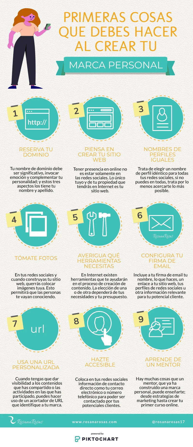 9 Primeras Cosas que Debes Hacer al Crear tu Marca Personal [Infografía]
