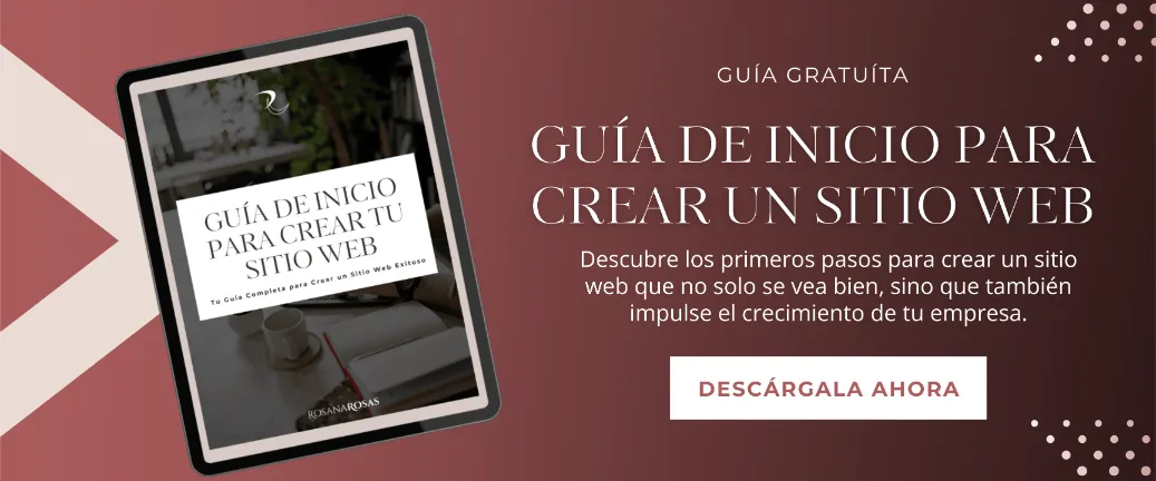 Banner horizontal guía crear sitio web