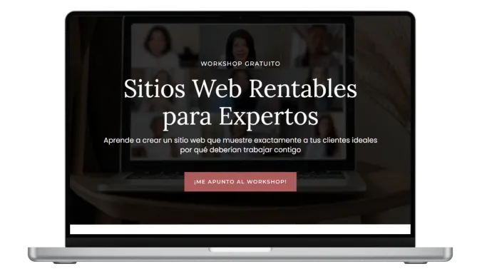 laptop con nombre de taller Sitios web rentables para expertos